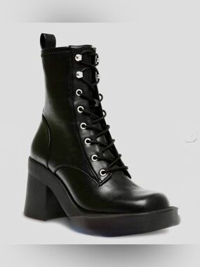 Steve New York Beena Square Toe Combat Boot